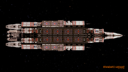 Overhead view of a standard Drake-Class Carrier